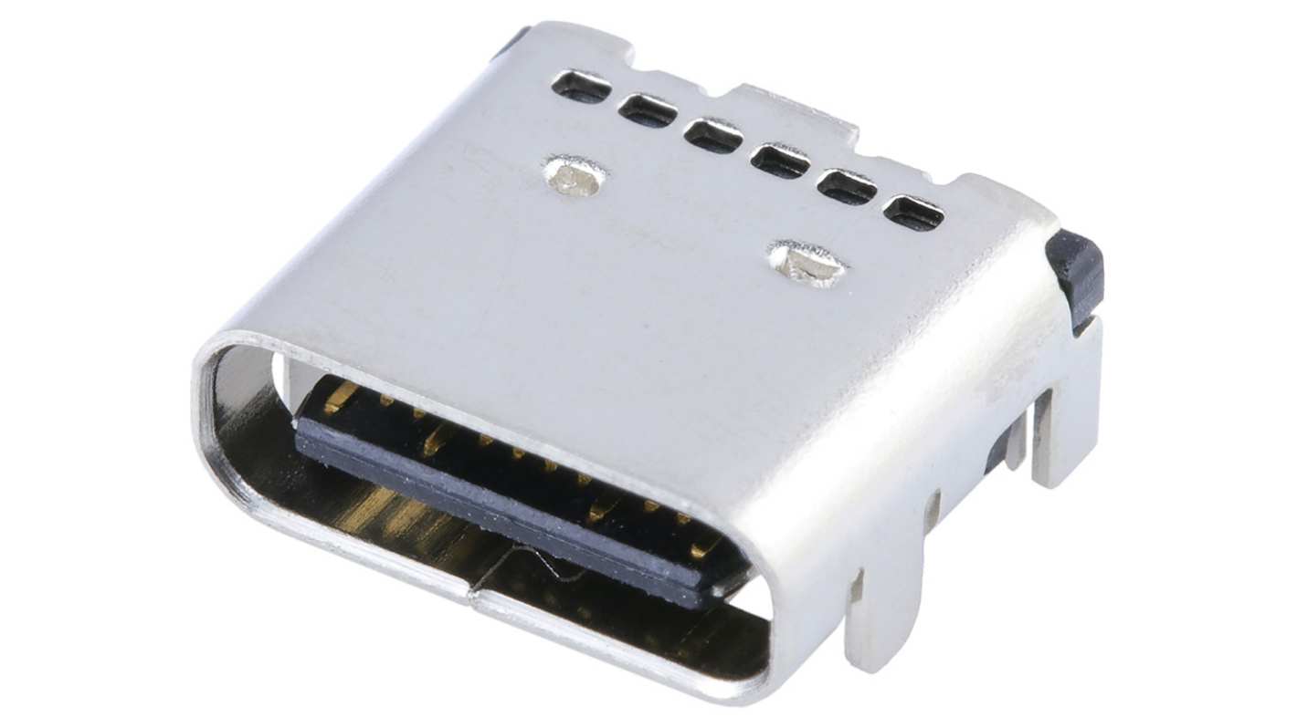 Molex Right Angled, Top Mount, Socket- Single Port Type USB Type C Plug USB 3.2 USB Connector