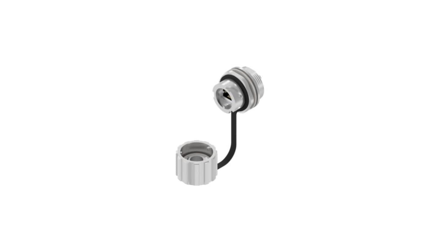 CONEC 17 -100 Series Male Ethernet Connector, Threaded Mount, Cat5e Straight 1 Port