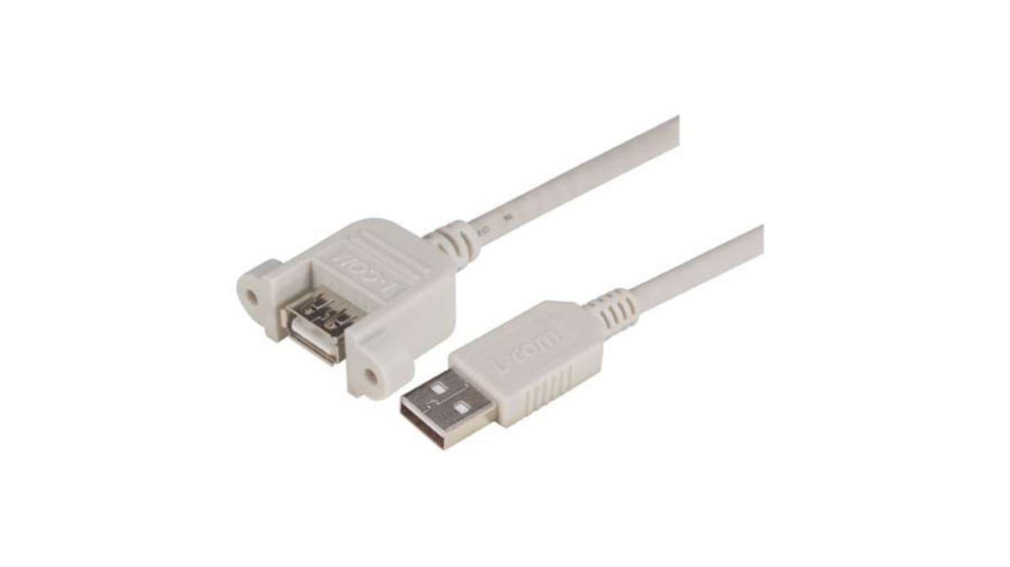 L-Com USB 2.0, Male USB to Female USB A, 1m