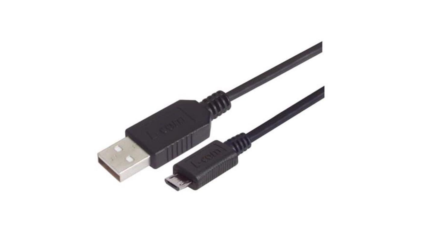 L-Com USB 2.0, Male USB to Male USB A, 3m