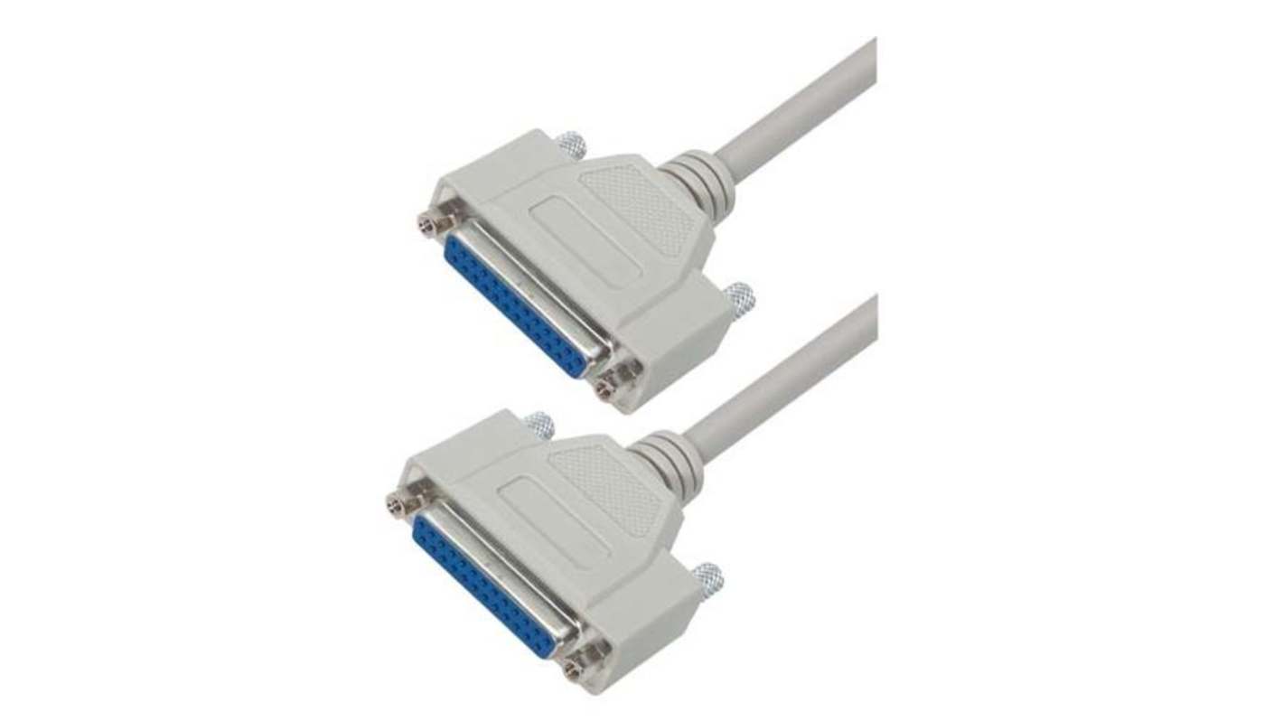 L-Com Female D-Sub to Female D-Sub Cable assembly, 25ft PVC