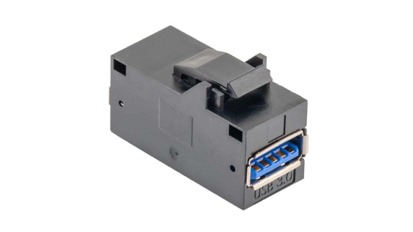 L-Com Straight, Panel Mount, Plug- Single Port Type Type F 3 USB Connector