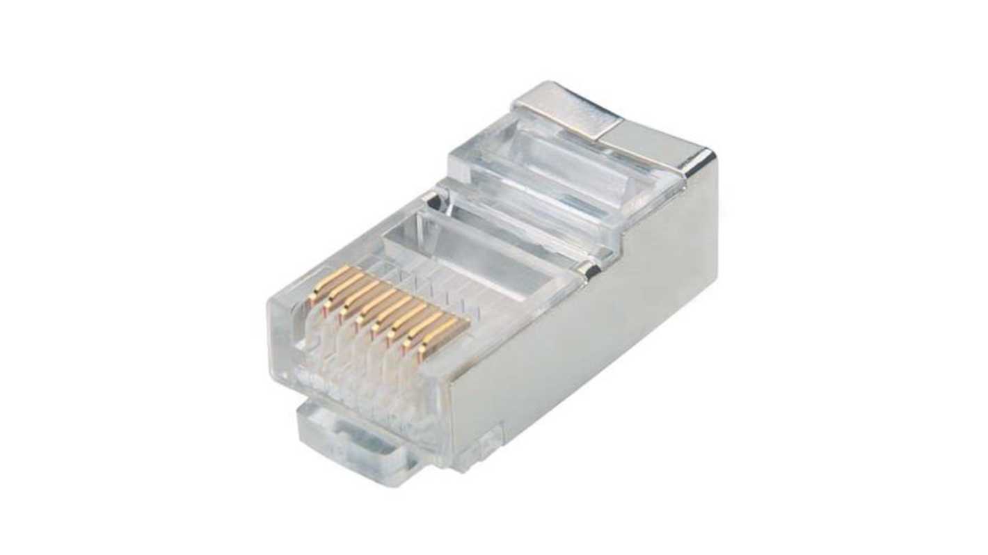 L-Com RJ45水晶头, 插入式安装, 单口, 1路, 直向, T8P8C系列