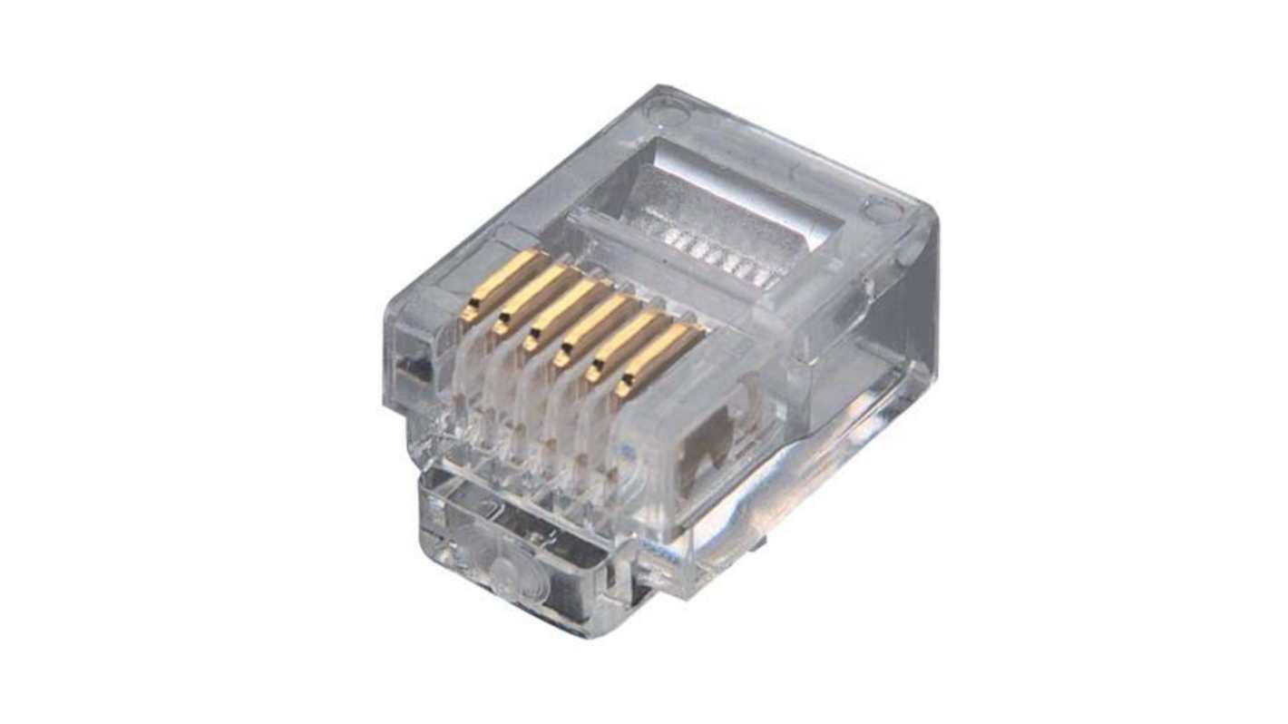 L-Com RJ12水晶头, 插入式安装, 单口, 1路, 直向, TD6系列