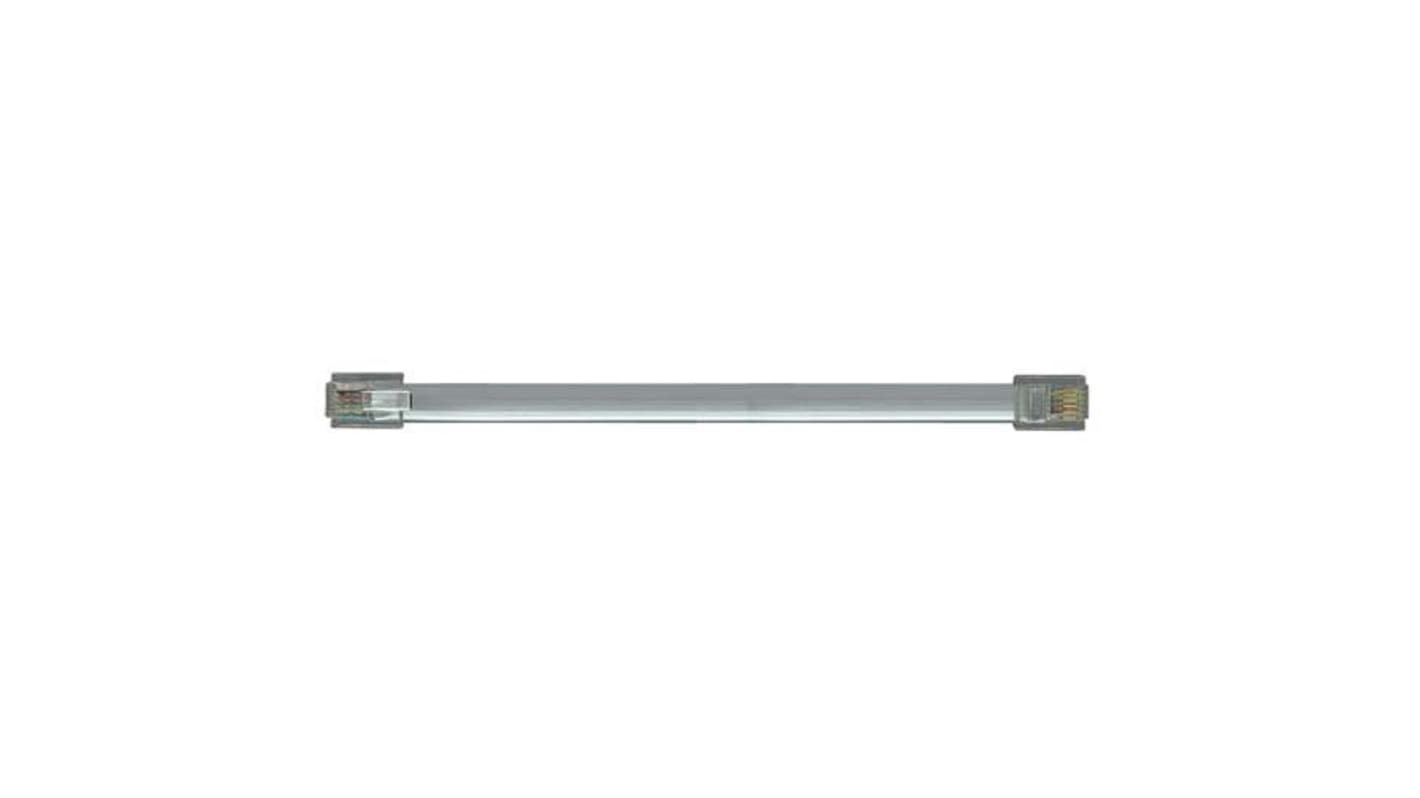 L-Com TDC Series Flat Ribbon Cable, 5ft Length, RJ12 to RJ12