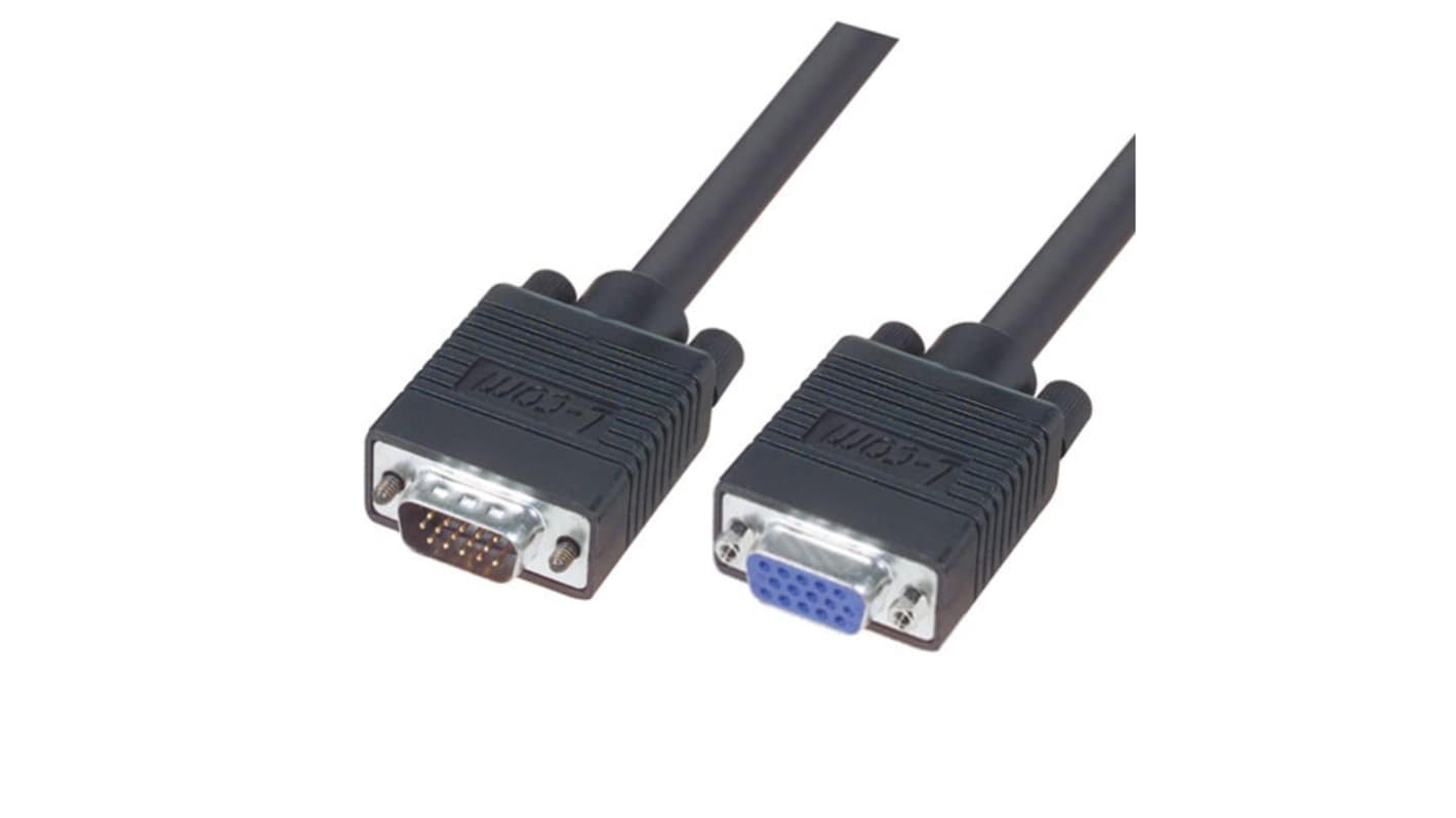 Kabel SVGA złącze A Męskie złącze B Żeńskie długość 10ft Czarny L-Com
