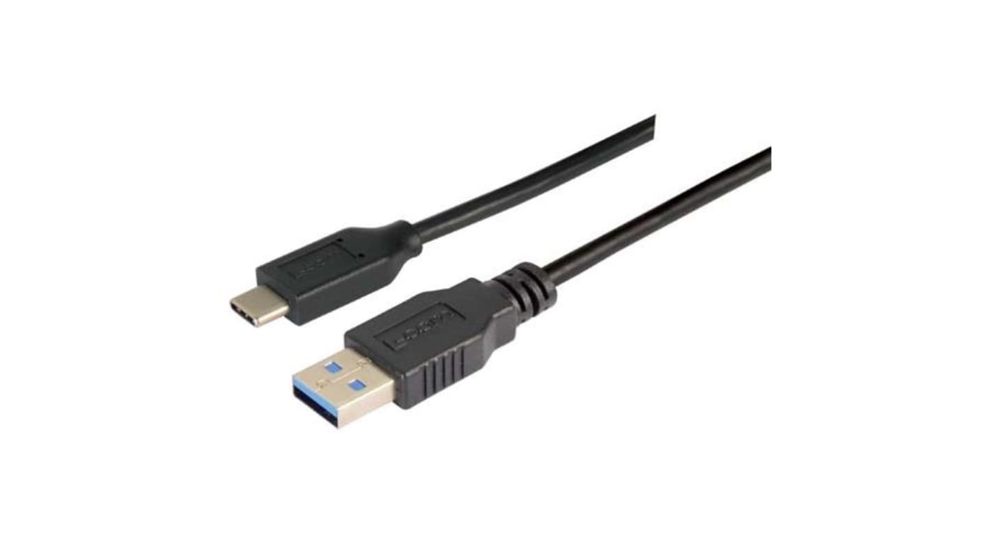 L-Com USB 3.0, Male USB to Male USB C, 5m