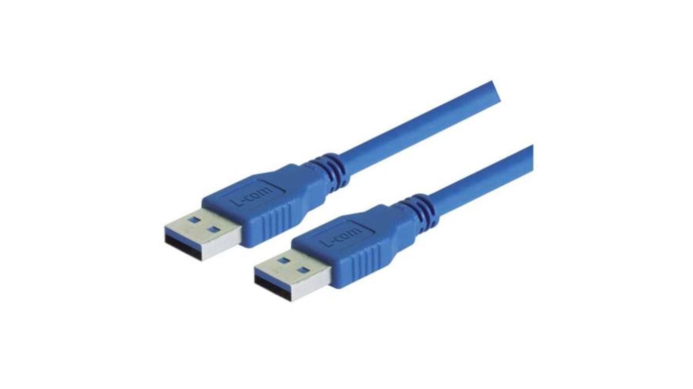 L-Com USB 3.0, Male USB to Male USB A, 1m