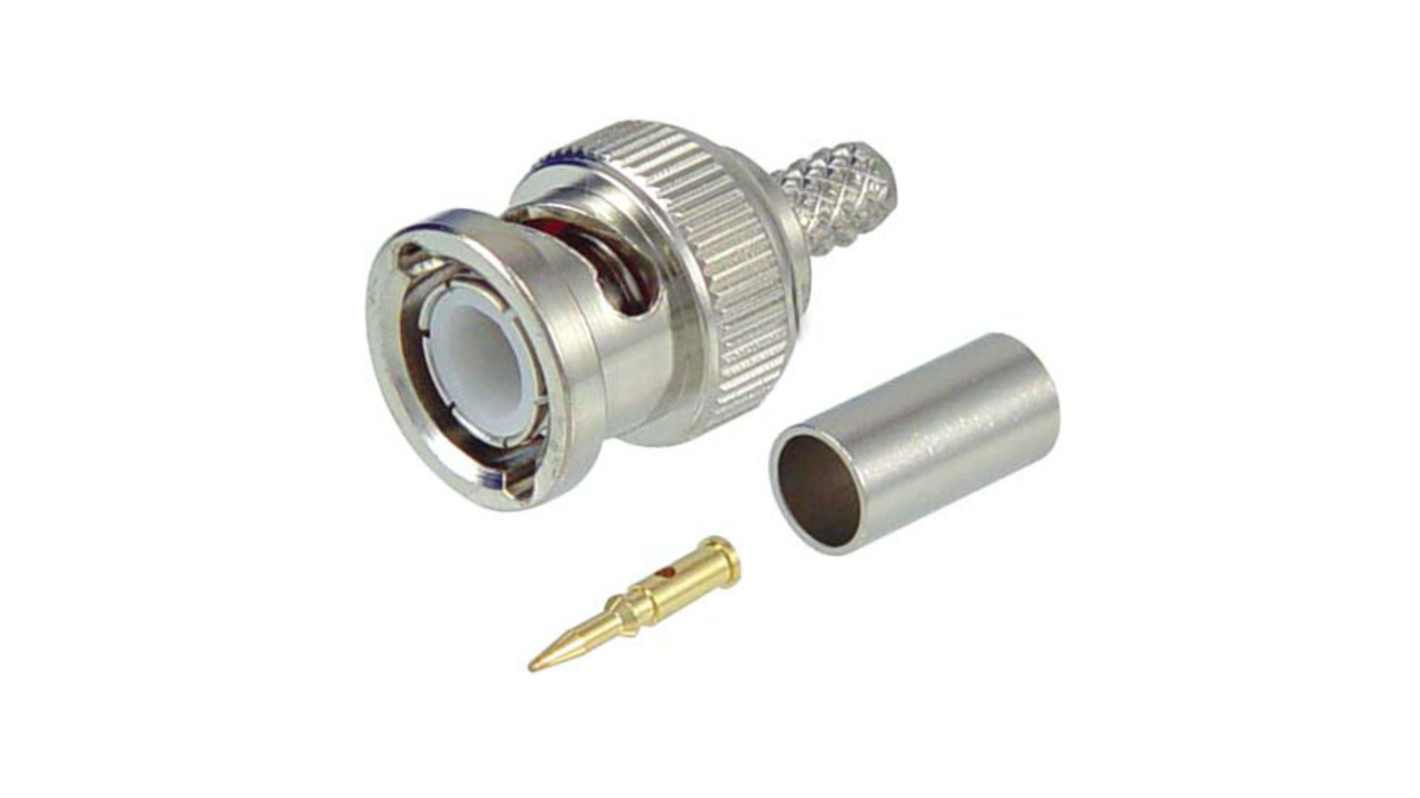 L-Com ASM Series Plug BNC Connector, Crimp Termination, Straight Body