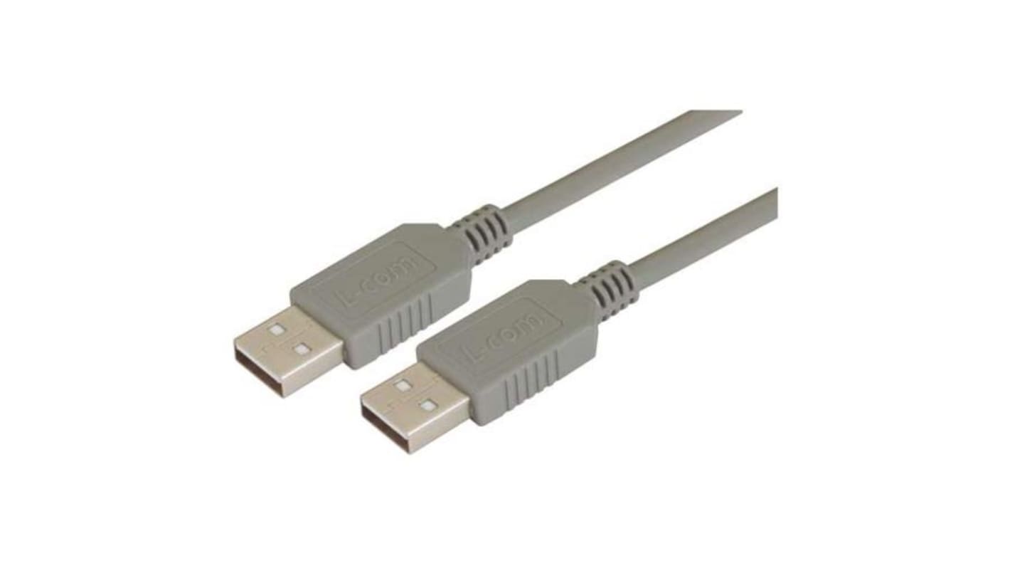 L-Com USB 2.0, Male USB to Male USB A, 800mm