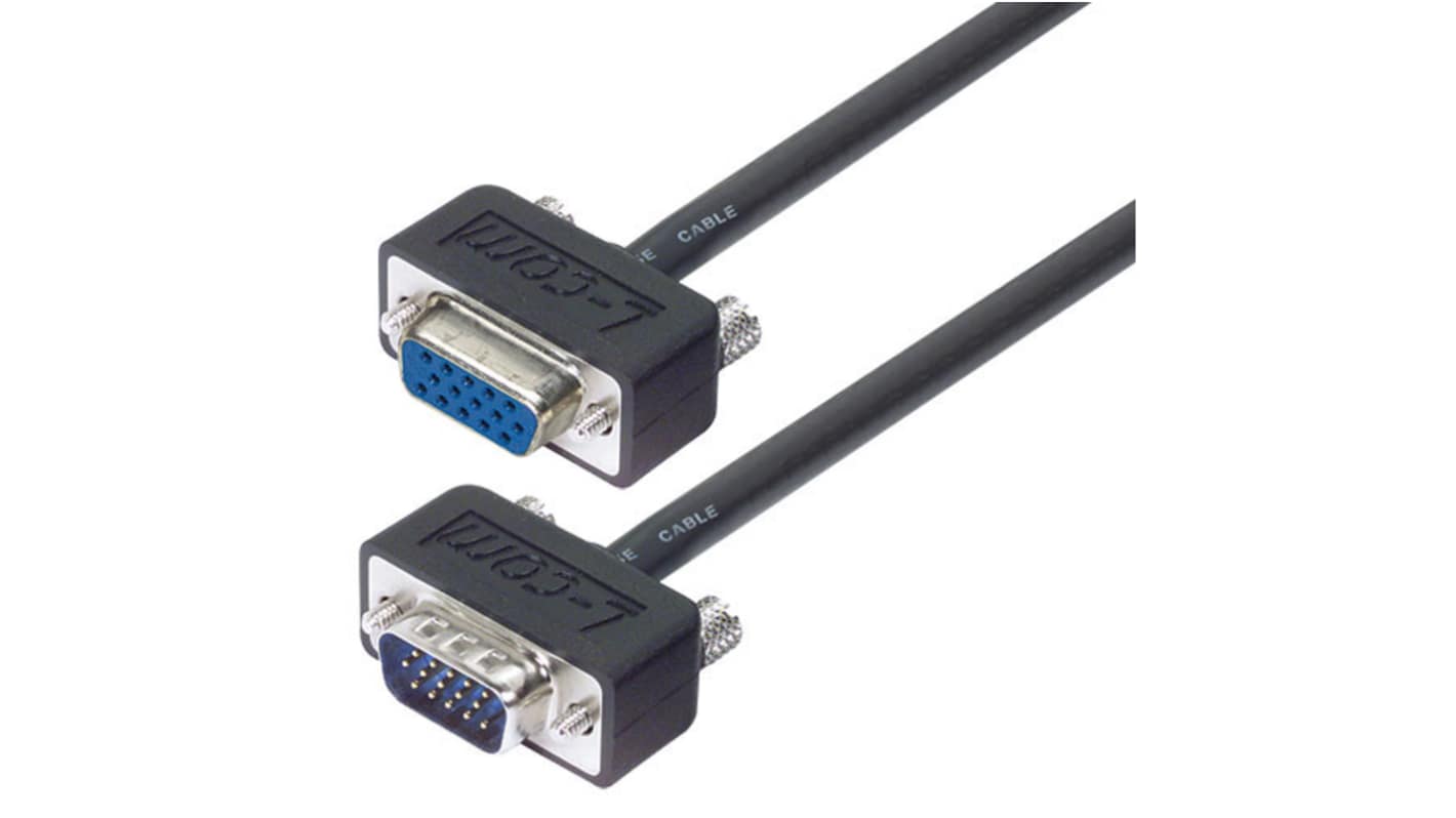 Kabel SVGA złącze A Męskie złącze B Żeńskie długość 5ft Czarny L-Com