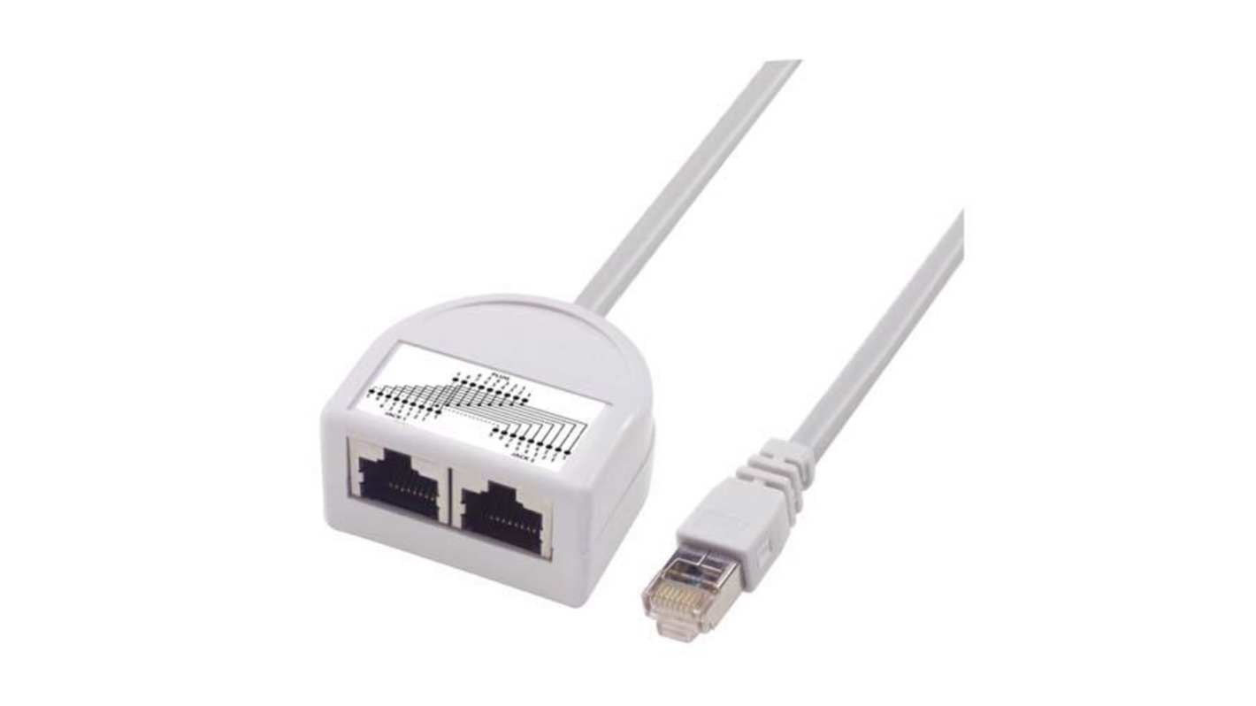 L-ComECS, 304.8mm Cat5e, Grey RJ45 to Male RJ45 Male, Shielded Shielded, Terminated LSZH Sheath