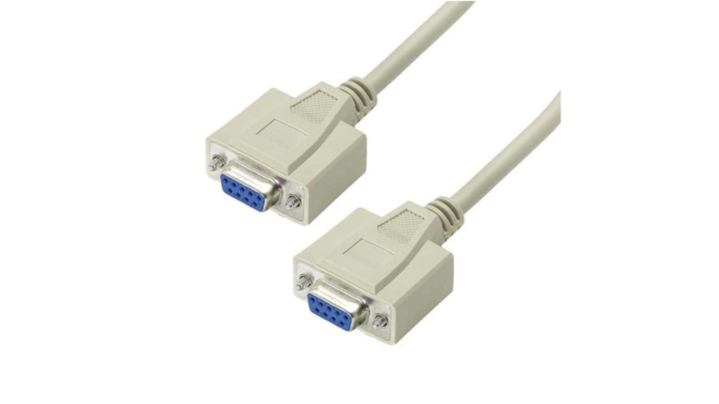 L-Com Female D-Sub to Female D-Sub Cable assembly, 10ft PVC
