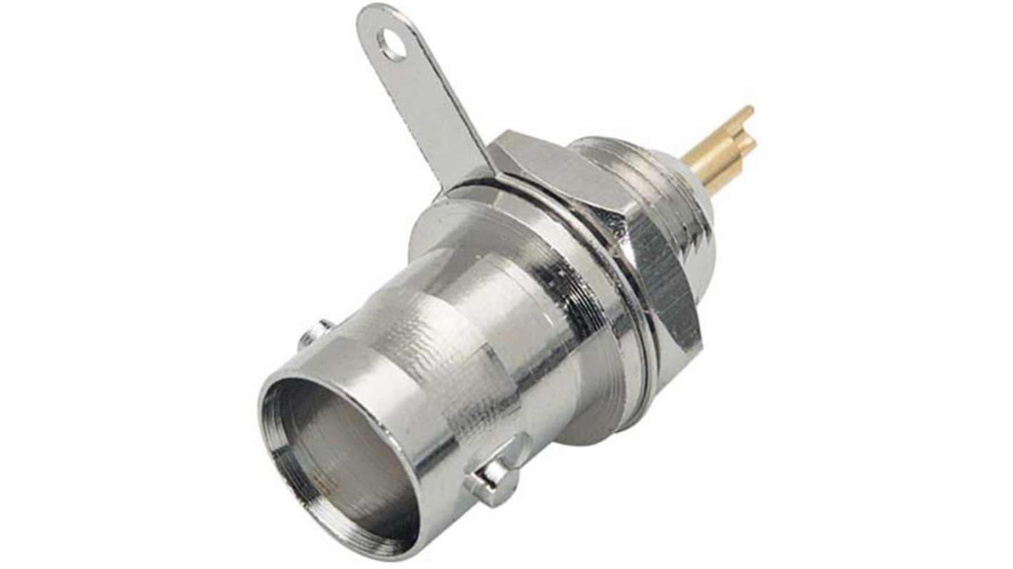 L-Com BAC Series Plug Panel Mount BNC Connector, Straight Body