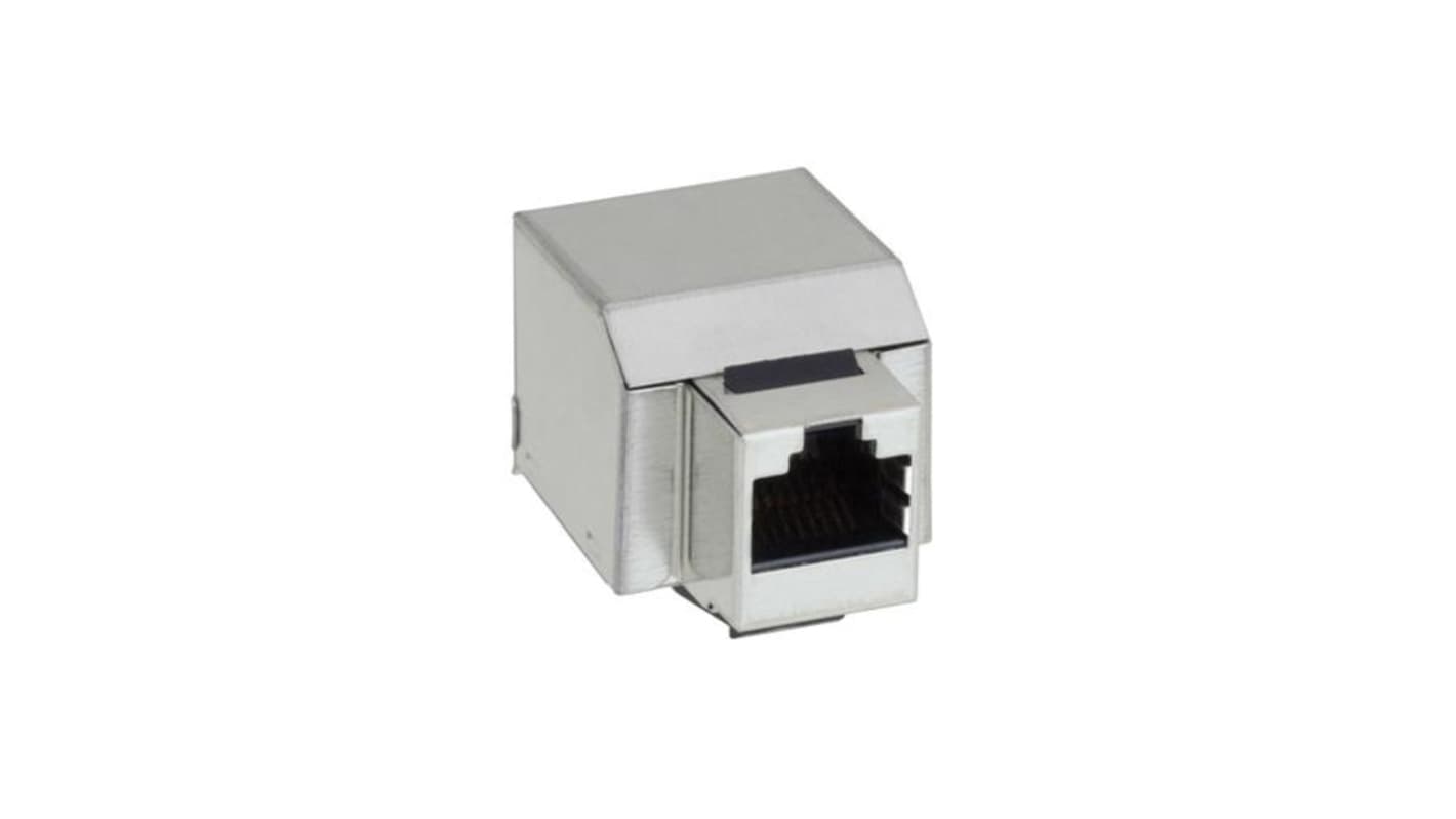 L-Com MJ11 Series Female RJ Connector, Plug-In, Cat5e Straight 1 Port 1 -Way