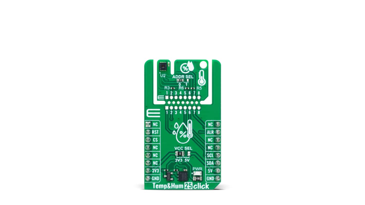 MikroElektronika Temp&Hum 25 Click 传感器板, 温度和湿度传感器, 用于工业使用