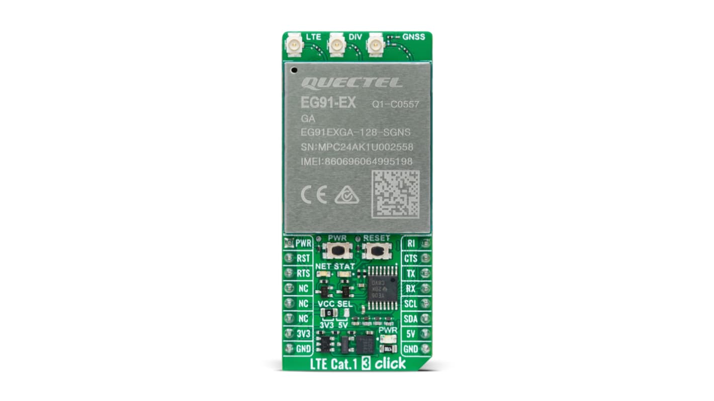 MikroElektronika LTE Cat.1 3 Click (for Europe) Wireless Communication Board for Industrial Use MIKROE-6152
