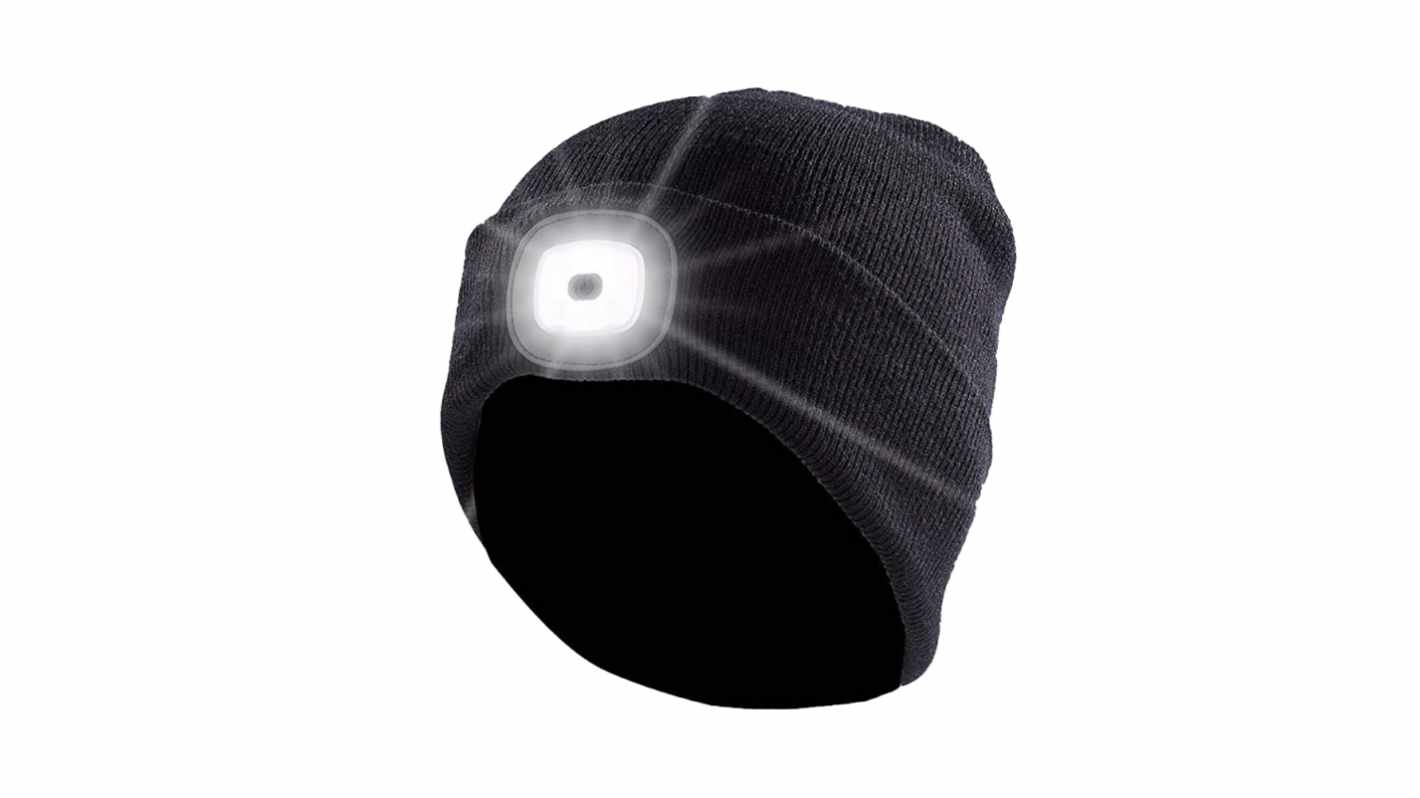 SURFLEX Black 100% Acrylic LED Beanie Hat