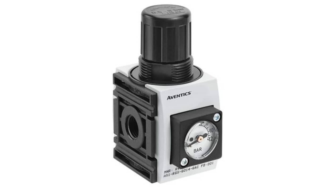 EMERSON ? AVENTICS G 1/4 Regulator - 0.5bar to 12bar, 0.25 in, 8bar max. input, R412014628