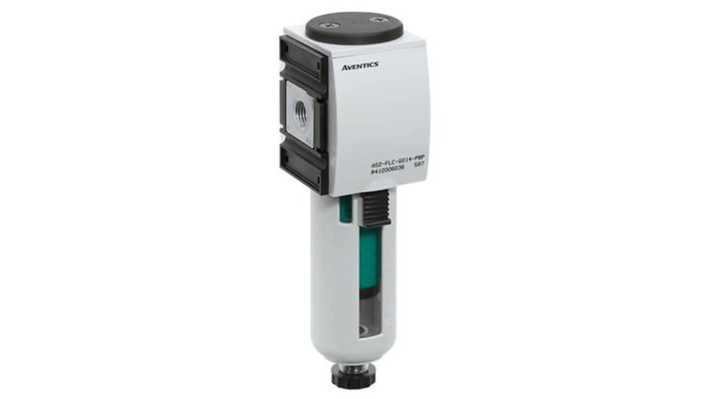 EMERSON – AVENTICS 过滤器, G 1/4接口, 0.01μm过滤精度, 最大操作压力16 巴, 半自动排水