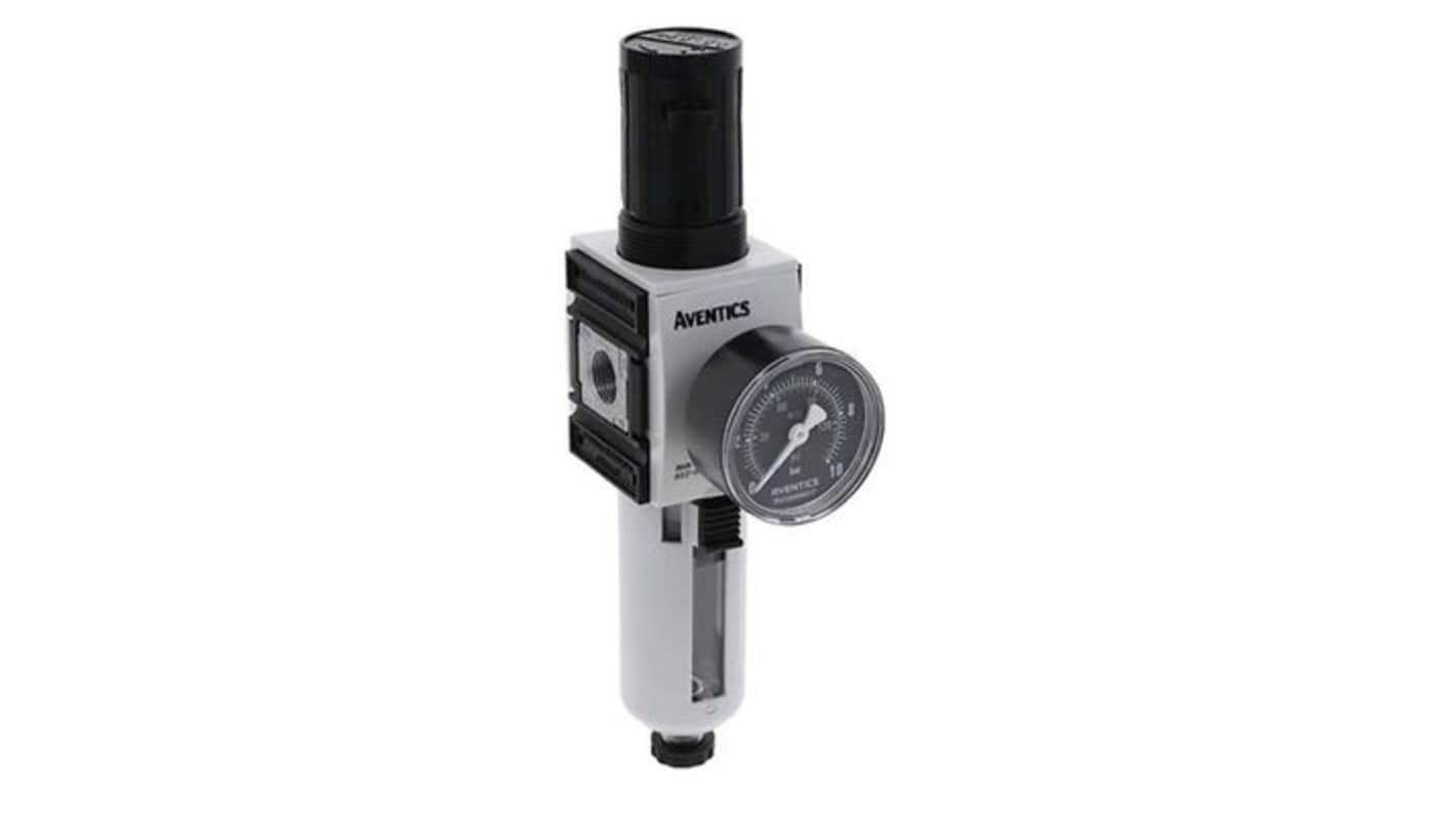 EMERSON ? AVENTICS AS2 Filter Regulator, 5μm, G 3/8, Semi Automatic, 16 bar, R412006209