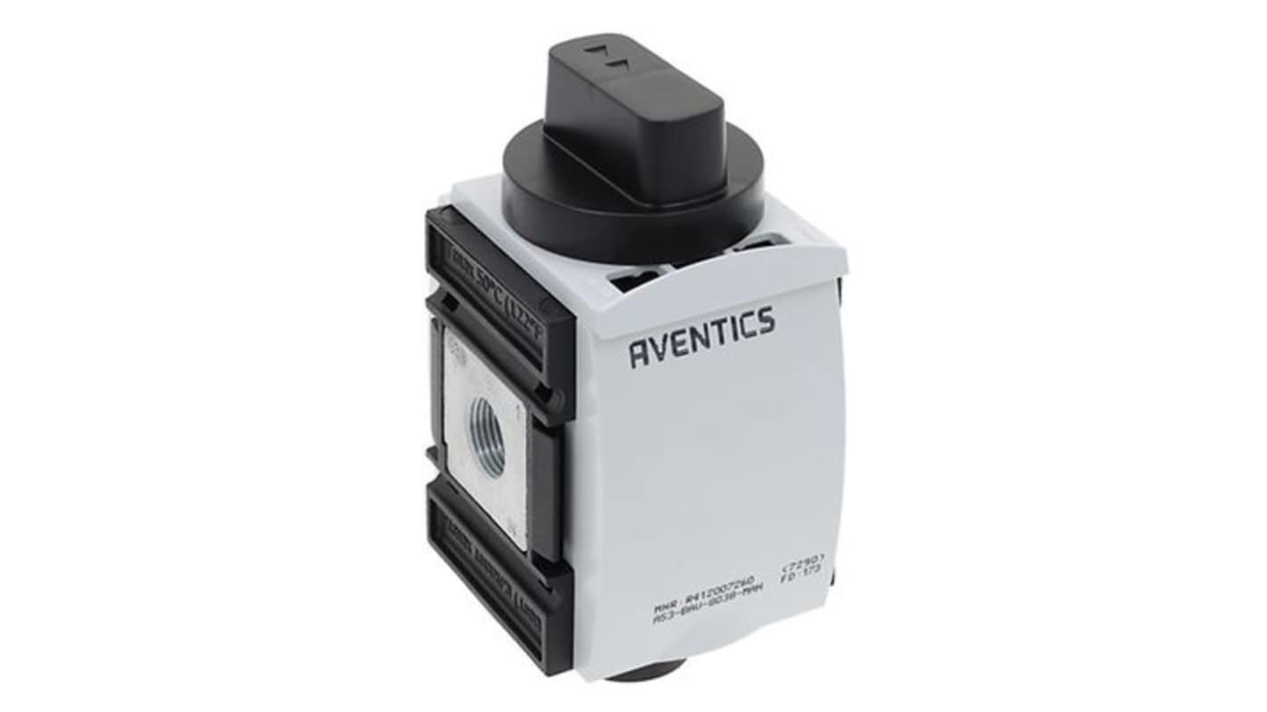 Valvola di intercettazione EMERSON ? AVENTICS, serie AS3, in: G 3/8, portata 11500L/min, 16bar max