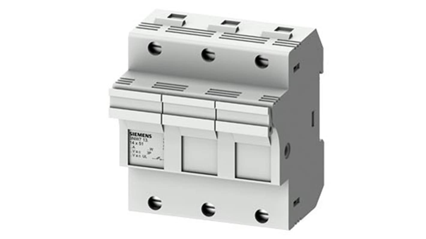 Siemens 50A Fuse Holder for 14x51mm Fuse, 3P, 690V