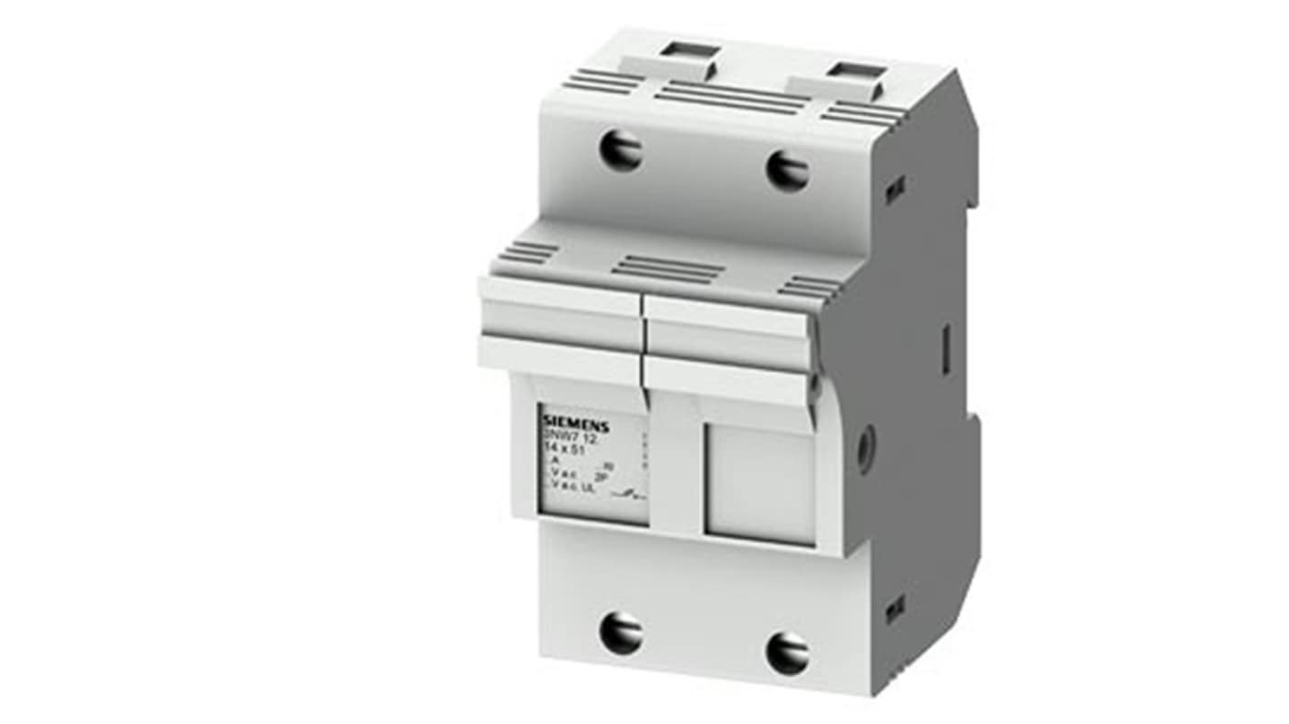 Siemens 50A Fuse Holder for 14 x 51mm Fuse, 2P, 690V