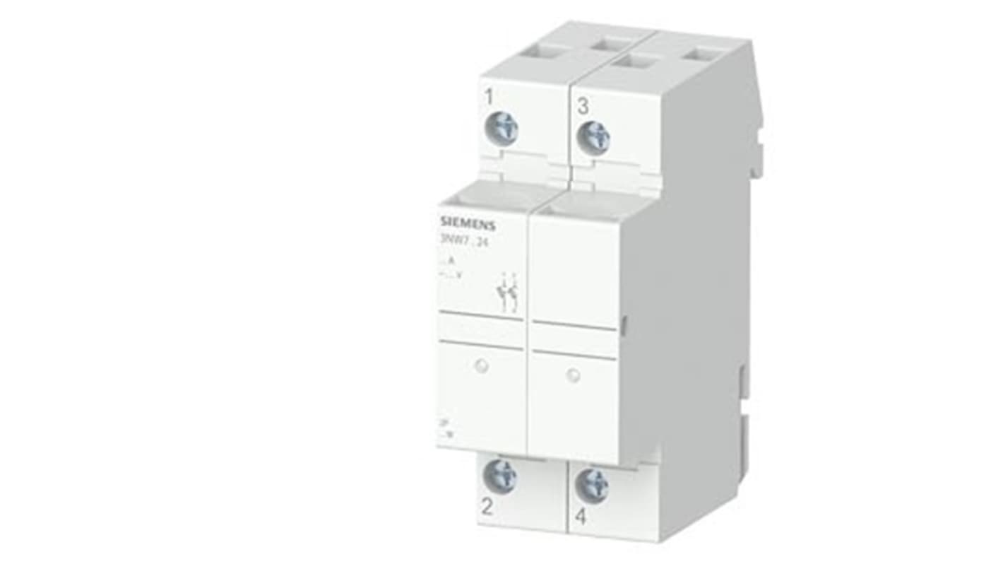 Siemens 20A Fuse Holder for 8 x 32mm Fuse, 2P, 400V