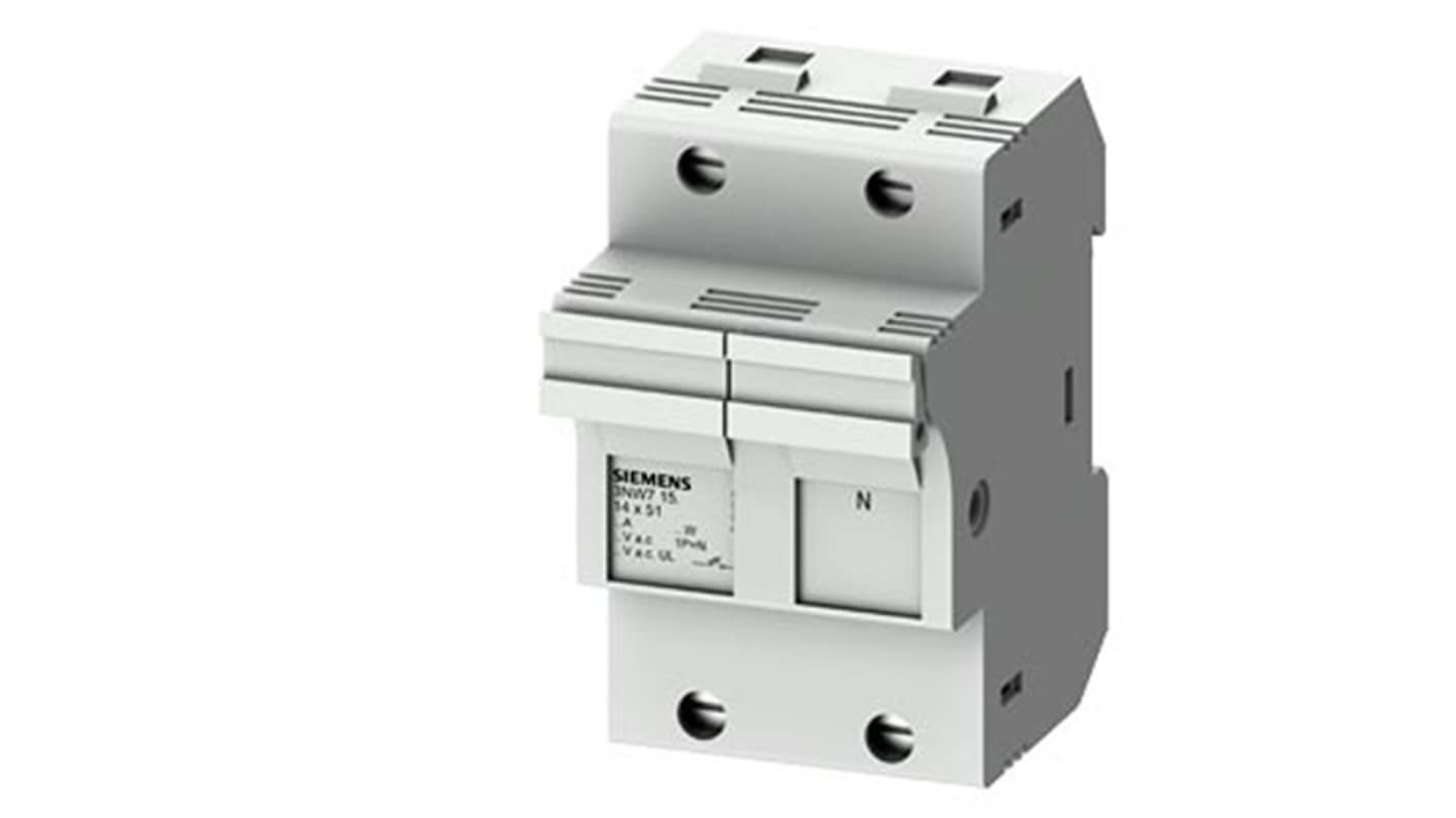 Portafusibili Siemens 14 x 51mm, 1P + N, 50A, 690V