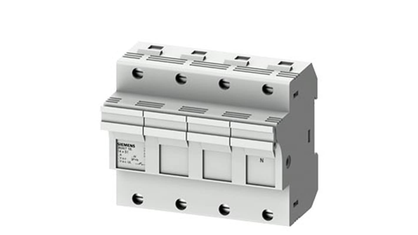 Portafusibili Siemens 14 x 51mm, 3P+N, 50A, 690V