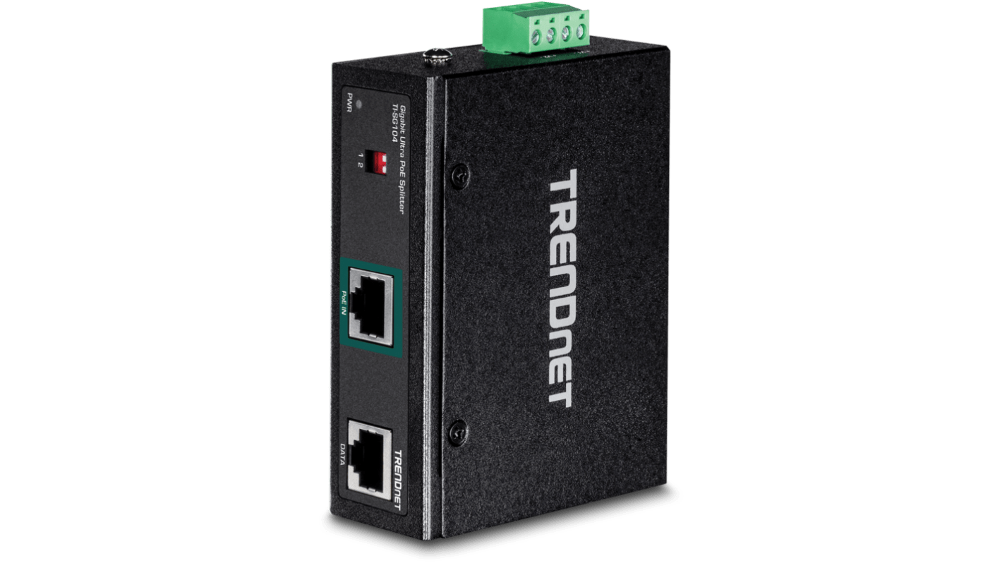 Trendnet Single Port PoE Splitter, 48V Input, 12 → 48V Output, 2.3A, 95W