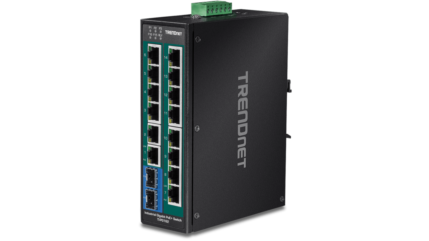 Trendnet TI-PG162, Managed 16 Port Gigabit Switch With PoE