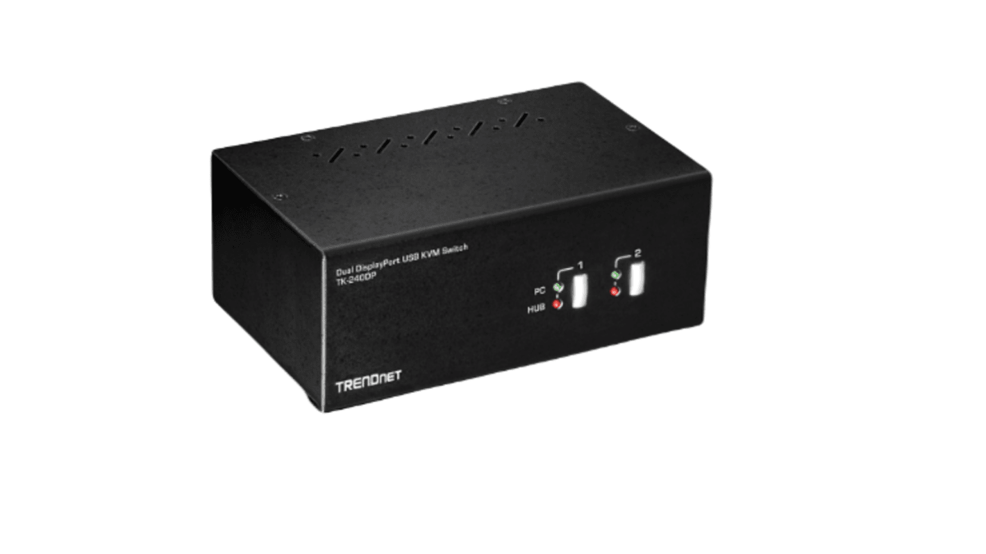 Trendnet 7 Port Dual Monitor USB DVI KVM Switch, 3.5 mm Jack 3840 x 2160 Maximum Resolution