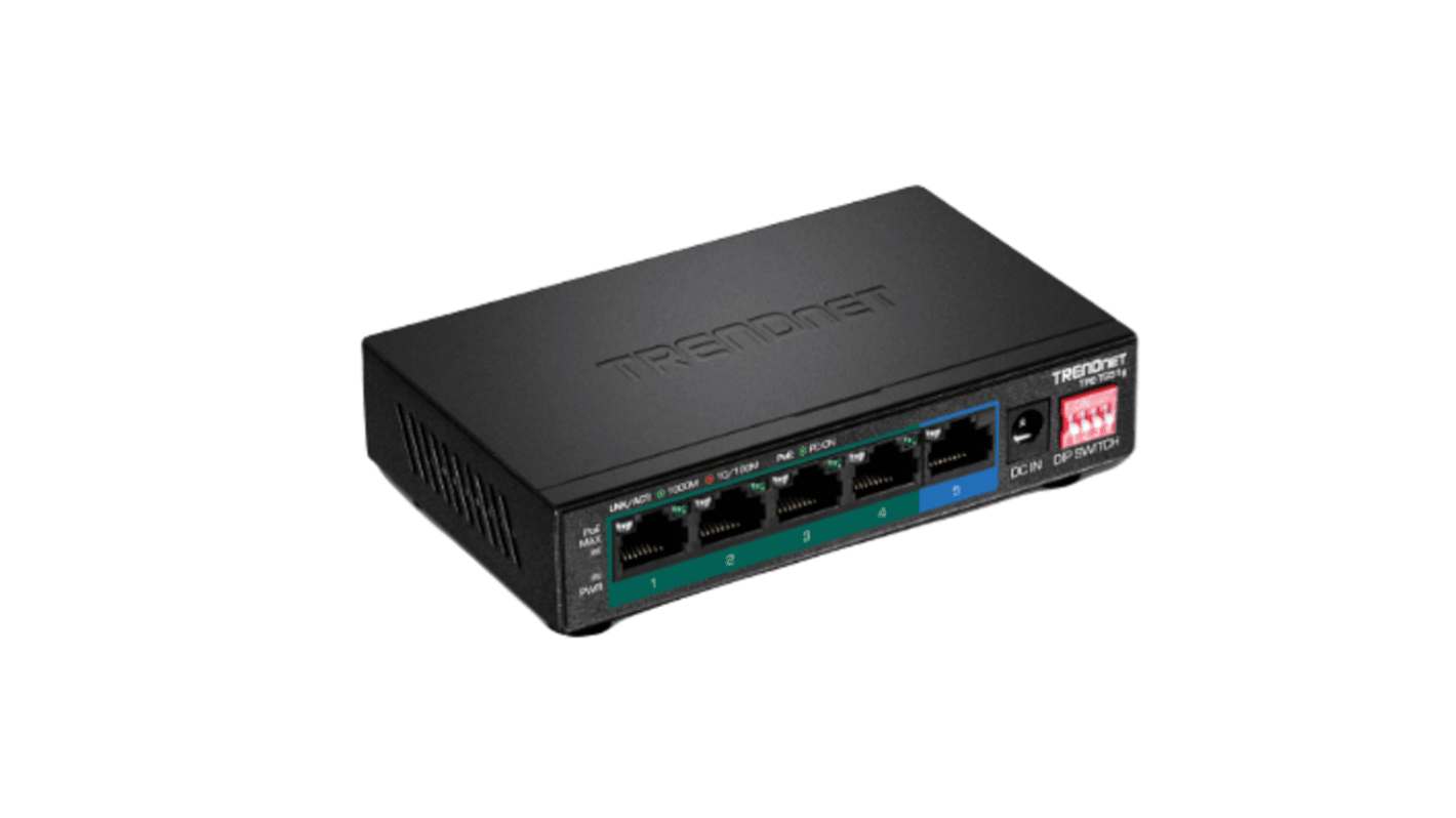 Trendnet TPE-TG51G, Managed 5 Port Gigabit Switch With PoE