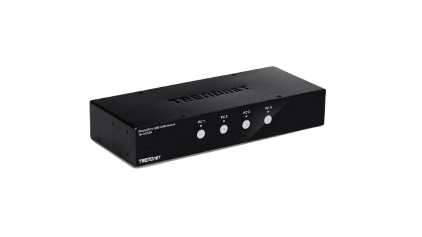 Trendnet 7 Port Quad Monitor USB DVI KVM Switch, 3.5 mm Jack 3840 x 2160 Maximum Resolution