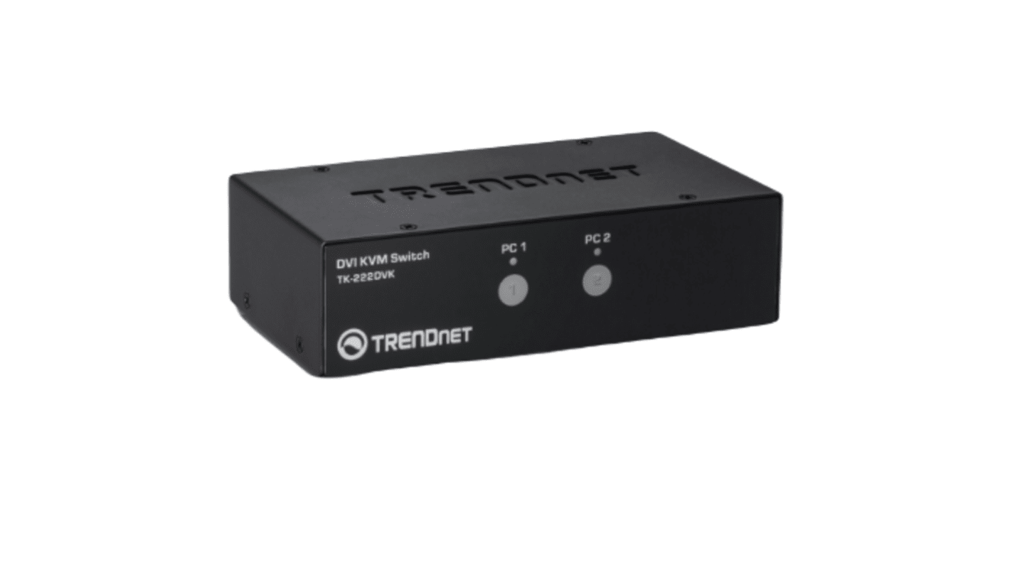 Trendnet 7 Port Dual Monitor USB DVI KVM Switch, 3.5 mm Jack 2560 x 1600 Maximum Resolution