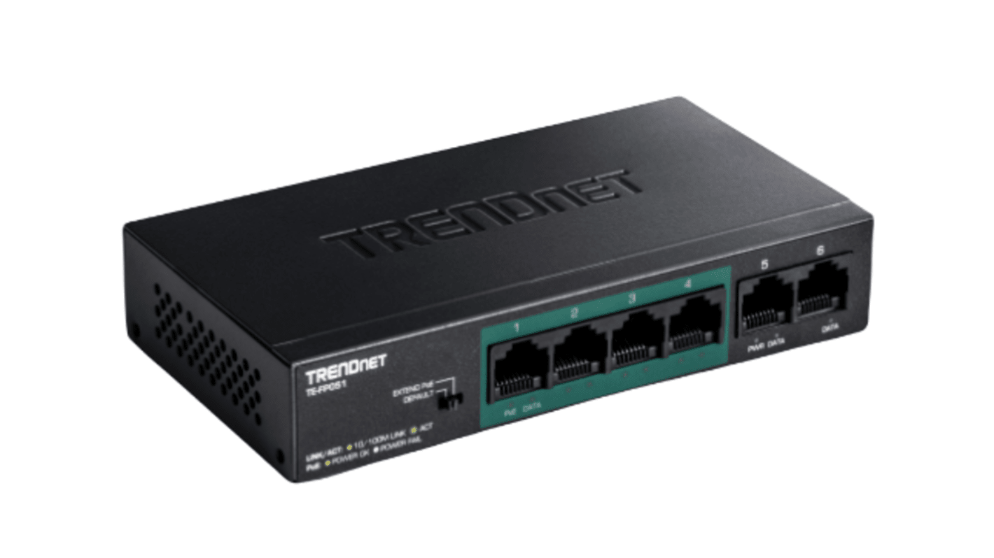 Trendnet TE-FP051 (EU), Unmanaged 6 Port Gigabit Switch With PoE