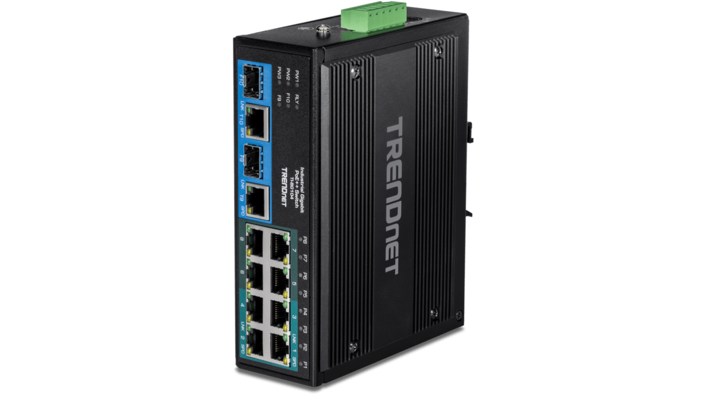 Trendnet TI-BG104, Unmanaged 10 Port Gigabit Switch With PoE