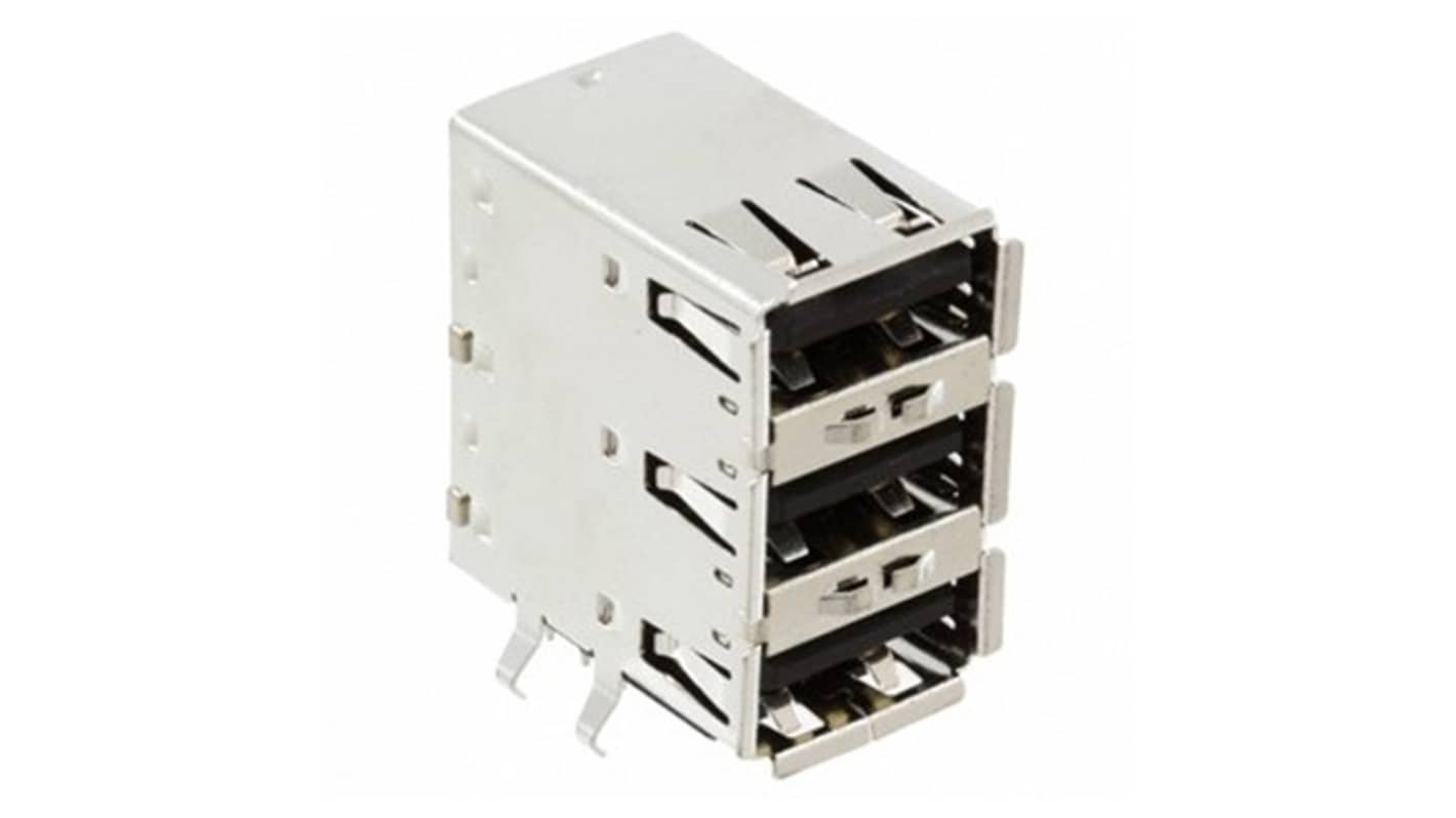 Amphenol CONEC Vertical, PCB, Socket Type Type A USB Connector