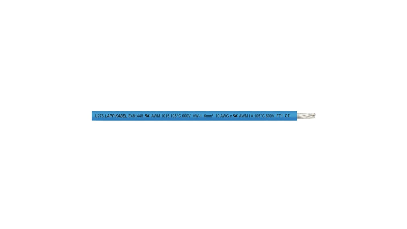 Lapp 蓝色电线, 0.5mm², 21 AWG, PVC绝缘, FLEXI系列