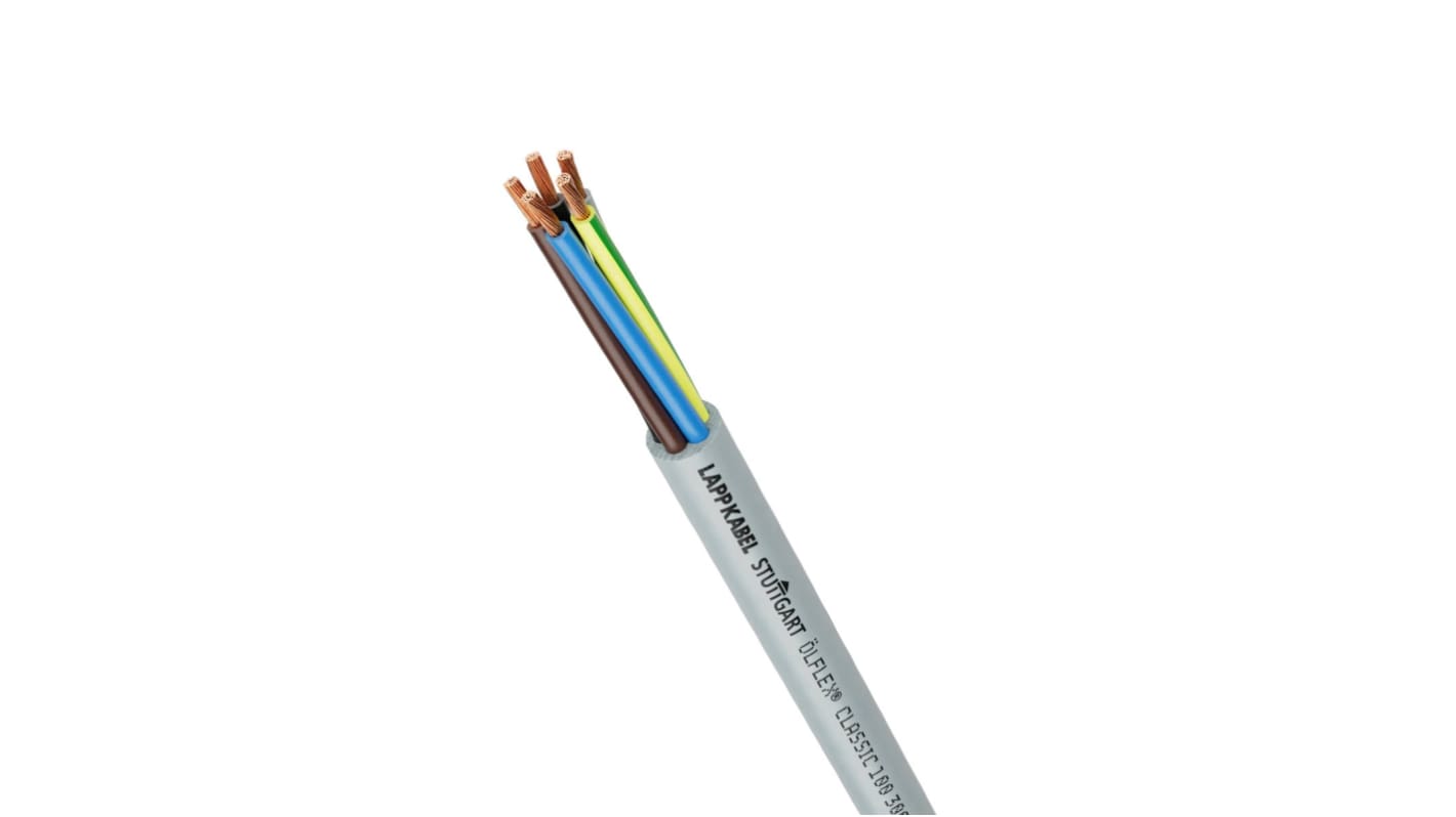 Lapp 3芯YY控制电缆, 1 mm², 18AWG, 无屏蔽, 灰色聚氯乙烯 PVC护套