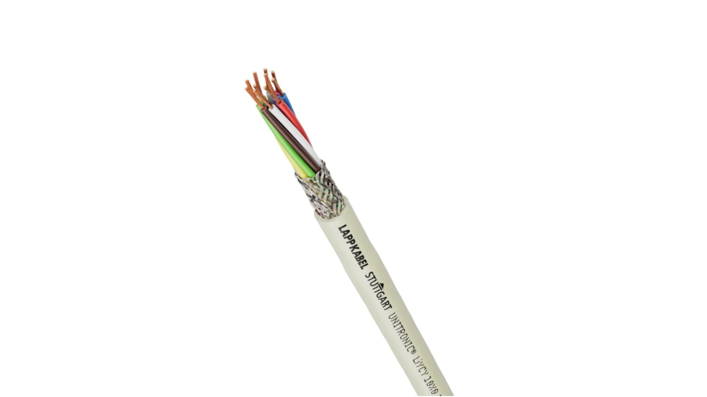 Lapp 6芯屏蔽线 0.5mm² 数据电缆, UNITRONIC LiYCY系列, 20AWG
