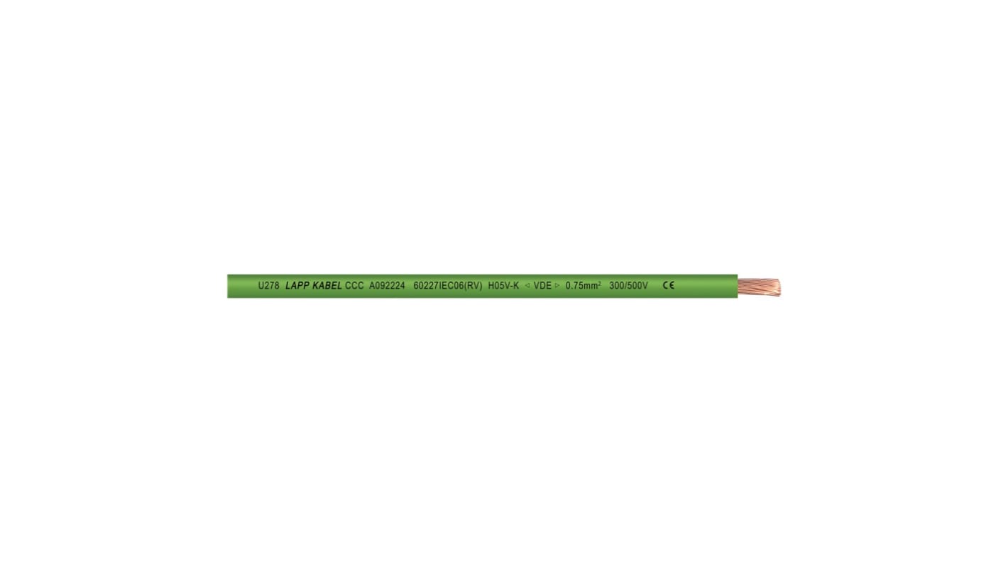 Lapp 1芯YY控制电缆, 0.75mm², 19 AWG, 无屏蔽, 灰色聚氯乙烯 PVC护套