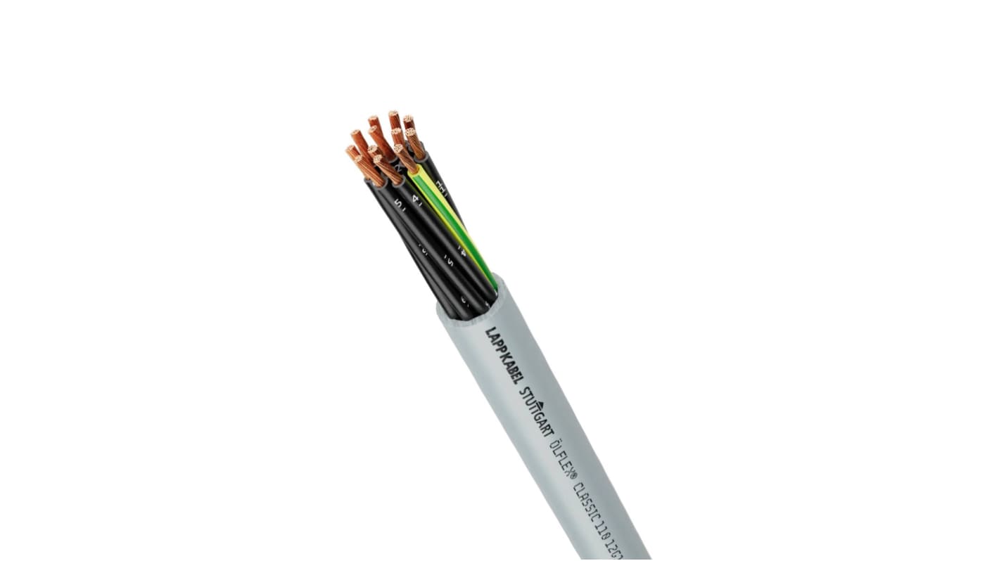 Lapp 4芯YY控制电缆, 16 mm², 6 AWG, 无屏蔽, 灰色聚氯乙烯 PVC护套