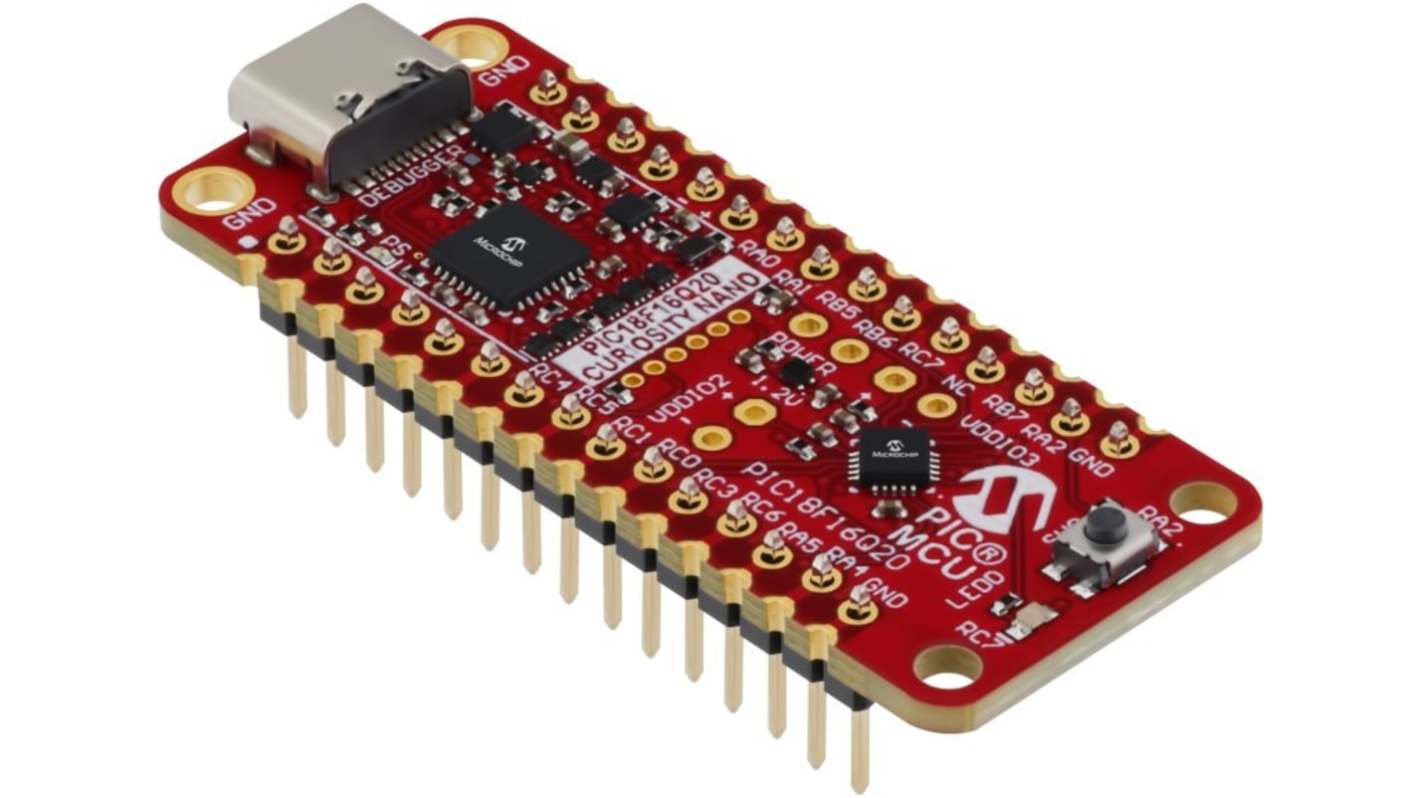 Microchip PIC18F16Q20 CURIOSITY NANO PCB Assembly Evaluation Board EV73T25A