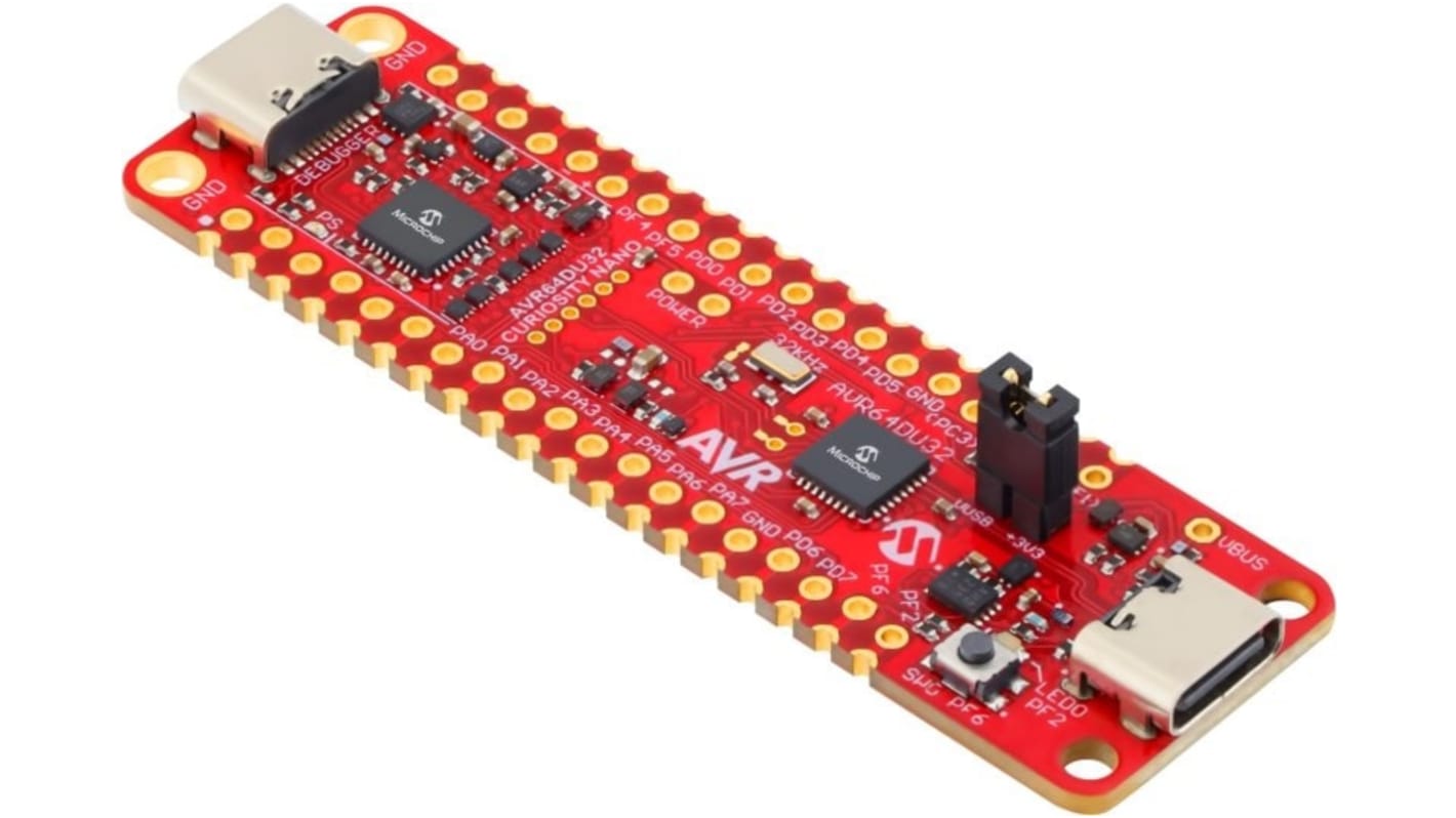 Microchip AVR64DU32 Curiosity Nano PCB Assembly Evaluation Board EV59F82A