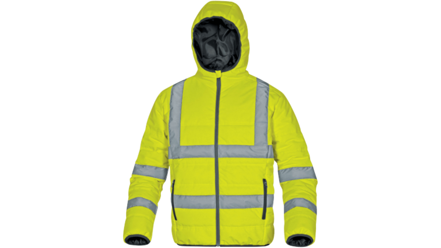 Delta Plus DOOHVJA Fluorescent Yellow Unisex Hi Vis Jacket, XL