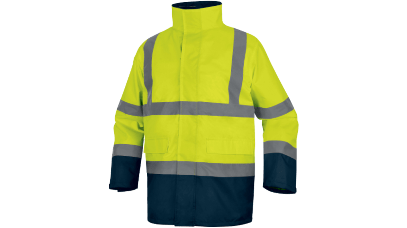 Delta Plus Unisex Warn-Parka Gelb fluoreszierend - Marineblau, Größe XXL