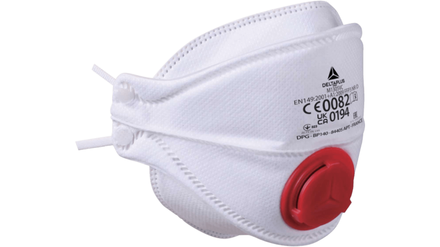 M1305VC_ Delta Plus White Synthetic Fibre Disposable Face Mask 4 Ply, for General Purpose, Adjustable